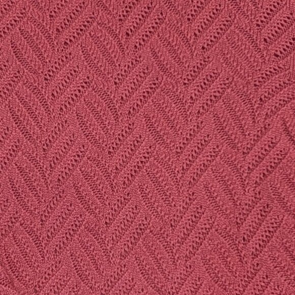 Talbot's Petite Pink Lace Sweater with Ruffle Neck, Size P - Picture 2 of 8